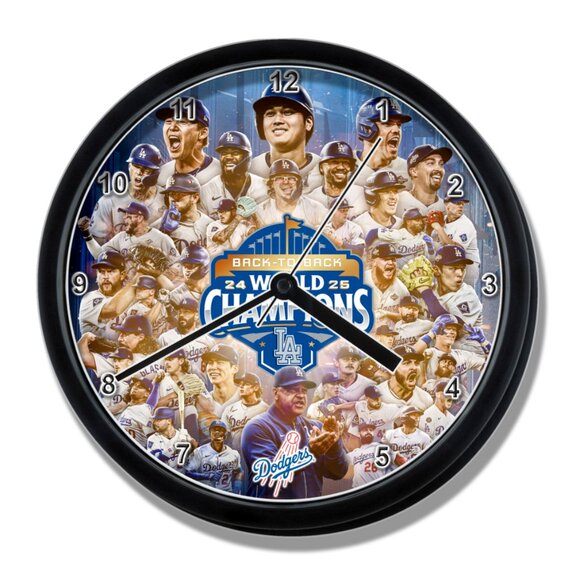 Los Angeles Dodgers MLB World Series Campions 2025 Clock NEW - Picture 1 of 4
